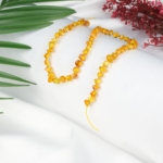 Açık Renk Tamburlu Kehribar Doğal Taş Dizi