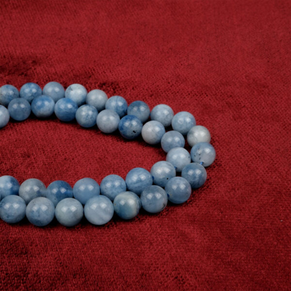 Akuamarin doğal taş dizi 7 mm – deniz mavisi tonlarıyla huzur, dinginlik ve özgüven enerjisi yayan toptan doğal taş dizi