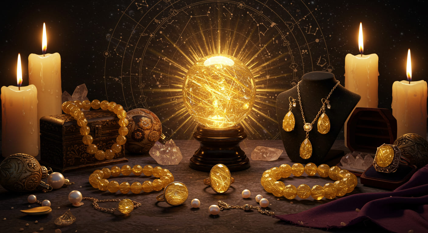 Altın Rutil Kuvars Taşı: Bereket Frekansı, Netlik ve Altın İğnelerin Gücü