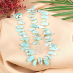 Amazonit Doğal Taş Arası Boncuklu Çubuk Dizi - Görsel 2