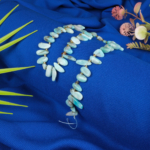 Amazonit Doğal Taş Arası Boncuklu Çubuk Dizi