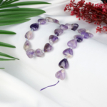 Ametist Kalp Doğal Taş Dizi (15mm)