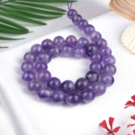 Ametist doğal taş dizi 10 mm – mor tonlarıyla dinginlik, sezgi gücü ve ruhsal koruma sağlayan toptan doğal taş dizi