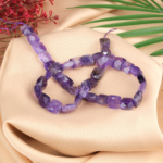 Kare Kesimli Ametist Doğal Taş Dizi (10x5mm)