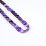 Kare Kesimli Ametist Doğal Taş Dizi (10x5mm) - Görsel 4
