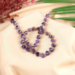 Ametist Doğal Taş Dizi (8mm Burgu Kesim)