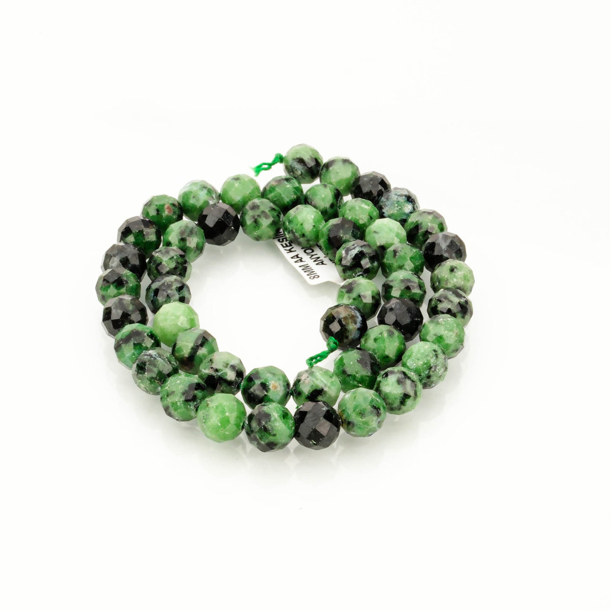 2A Kalite Kesim Anyolit (Rubin Zoisit) Doğal Taş Dizi (8mm)
