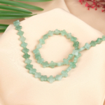 Aventurin Doğal Taş Dizi (8mm Yassı Yonca Kesim)