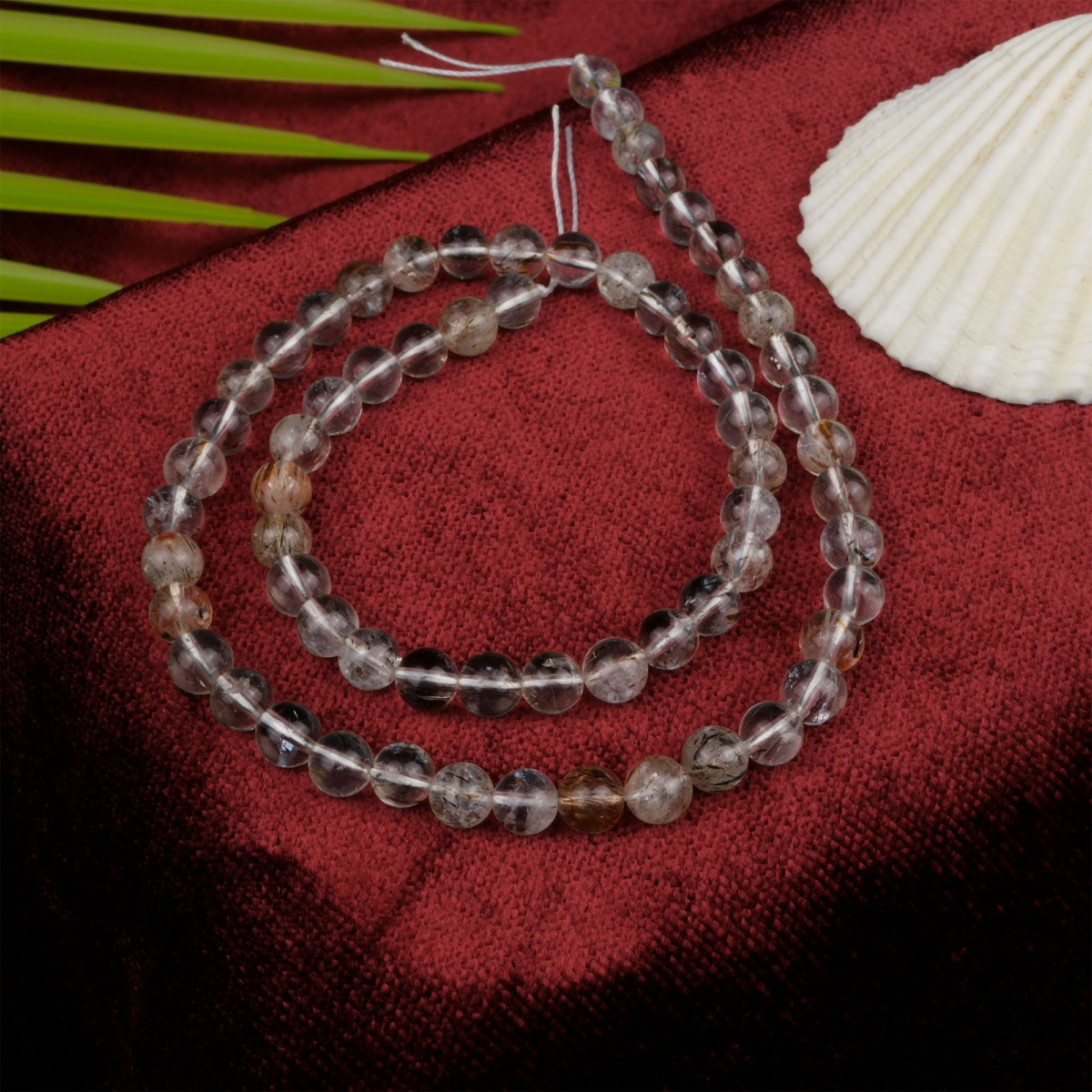 Bakır Rutilli Kuvars doğal taş dizi 6 mm – içindeki bakır rutil kristalleriyle enerji akışını hızlandıran, denge sağlayan toptan doğal taş dizi