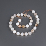 Beyaz Akik Burgulu Doğal Taş Dizi (10mm) - Görsel 3