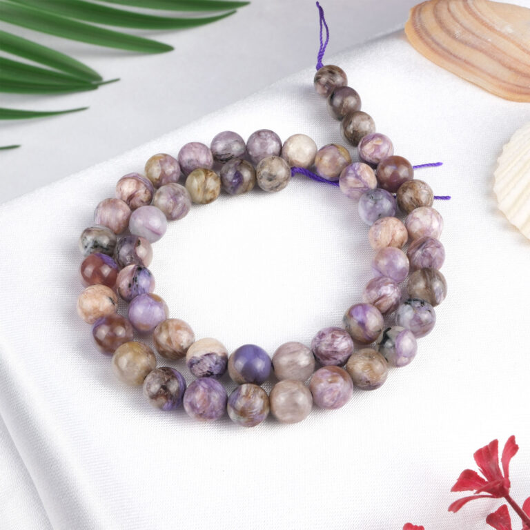 Çeroit doğal taş dizi 8 mm – mor ve lavanta tonlarıyla ruhsal dönüşüm ve içsel denge sağlayan toptan doğal taş dizi