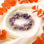 Chevron Ametist Doğal Taş Dizi (10mm)