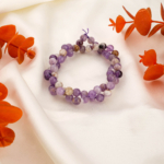 Chevron Ametist Doğal Taş Dizi (6mm)