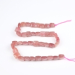 Kare Kesimli Çilek Kuvars Doğal Taş Dizi (10x5mm) - Görsel 2