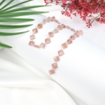 Çilek Kuvars Yonca Kesim Doğal Taş Dizi (10mm)