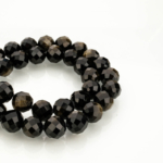 2A Kalite Kesimli Gold Obsidyen Doğal Taş Dizi (10mm) - Görsel 4