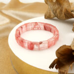 Gül Kuvars Doğal Taş Rolex Bileklik