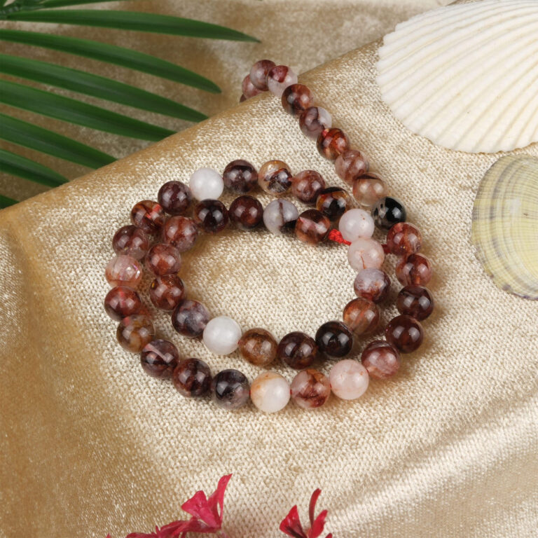 Himalaya Kuvars doğal taş dizi 8 mm – saf enerji, arınma ve denge sağlayan beyaz yarı saydam kristal toptan doğal taş dizi