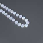 Kalsedon Doğal Taş Dizi (12mm Kalp Desen Kesim) - Görsel 2