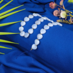 Kalsedon Doğal Taş Dizi (12mm Kalp Desen Kesim) - Görsel 3