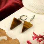 Kaplan Gözü Doğal Taş Küpe