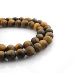 Kaplangözü doğal taş dizi – toptan doğal taş dizi, altın ve kahverengi tonlarıyla güç, cesaret ve koruma enerjisi sunan taş.