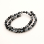 Karlı Obsidyen Doğal Taş Dizi (6mm) - Görsel 3