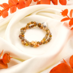 Sarı Kesimli Akik Doğal Taş Dizi (6mm)