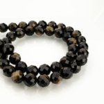 Kesimli Gold Obsidyen Doğal Taş Dizi (8mm) - Görsel 4