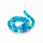 Kesimli Madagaskar Akik Doğal Taş Dizi (8mm) – Mavi - Görsel 2