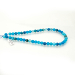 Kesimli Madagaskar Akik Doğal Taş Dizi (8mm) – Mavi - Görsel 3