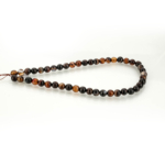 Kesimli Madagaskar Akik Doğal Taş Dizi (8mm) – Siyah Kahverengi - Görsel 3