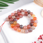 Kırmızı Botsvana Akik doğal taş dizi 9 mm – kırmızı, kahverengi ve gri tonlarıyla denge, kararlılık ve içsel güç sağlayan toptan doğal taş dizi