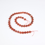 Kırmızı Jasper Doğal Taş Dizi (8mm Yassı Yonca Kesim) - Görsel 3