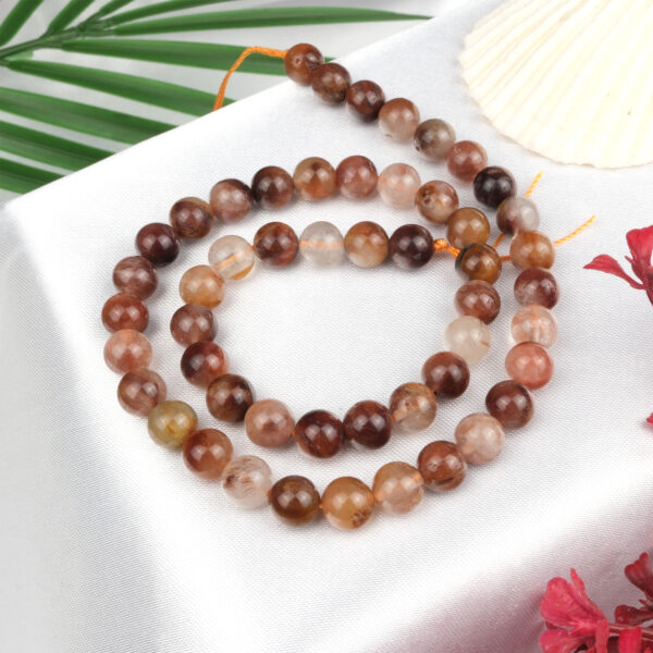 Kırmızı Kuvars doğal taş dizi 8 mm – kırmızı ve şeffaf tonlarıyla enerji, cesaret ve denge sağlayan toptan doğal taş dizi