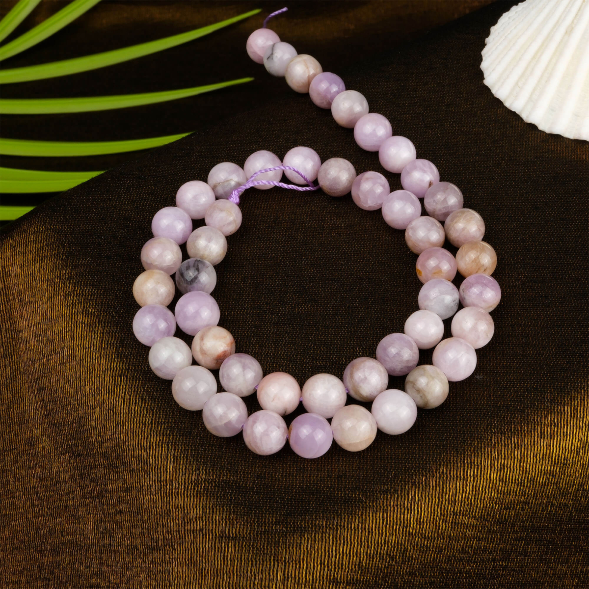 Kunzit doğal taş dizi 8 mm – açık pembe ve mor tonlarıyla sevgi, huzur ve kalp enerjisini dengeleyen toptan doğal taş dizi