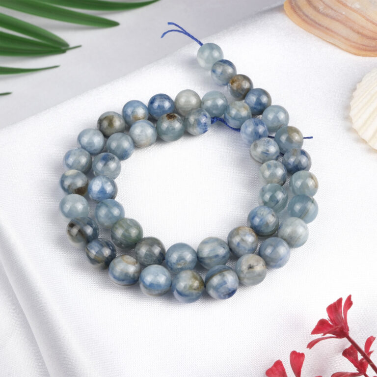 Kyanit doğal taş dizi 8 mm – lacivert tonlarıyla enerji dengeleme, farkındalık ve huzur sağlayan toptan doğal taş dizi