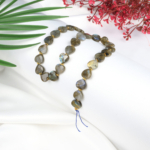 Labradorit Doğal Taş Dizi (12mm Kalp Desen Kesim) - Görsel 2