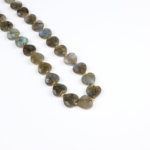 Labradorit Doğal Taş Dizi (12mm Kalp Desen Kesim) - Görsel 4