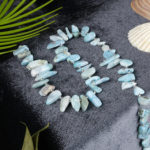 Larimar Doğal Taş Arası Boncuklu Çubuk Dizi