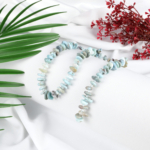 Larimar Doğal Taş Amorf Rondel Kesim Dizi - Görsel 2