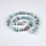 Larimar Doğal Taş Amorf Rondel Kesim Dizi - Görsel 3