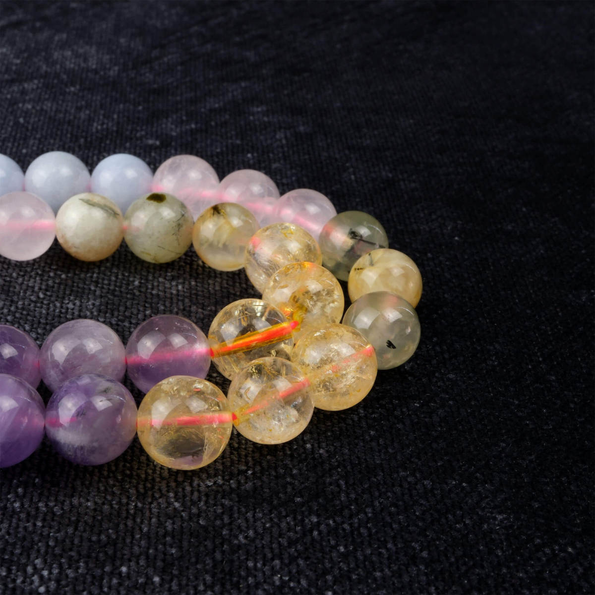 Mix Doğaltaş dizi 10 mm – farklı taş türlerinin bir araya geldiği, enerji, renk ve çeşitlilik sağlayan toptan doğal taş dizi