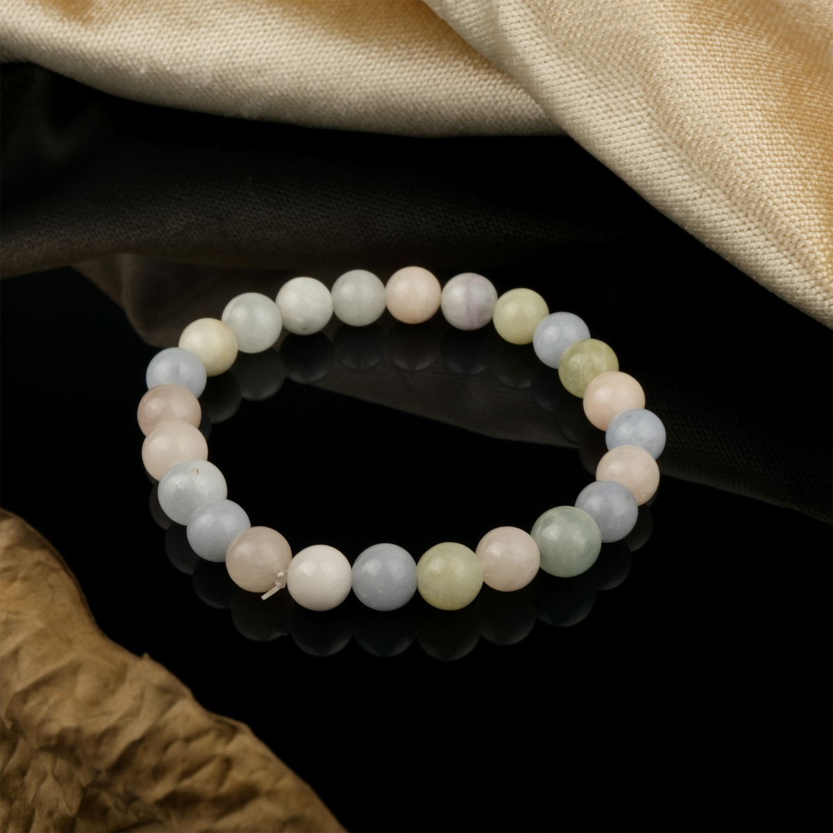 Morganit doğal taş bileklik – sevgi, huzur ve zarafetin enerjisini taşır