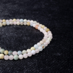 Morganit doğal taş dizi 4 mm – pembe tonlarıyla sevgi, huzur ve duygusal denge sağlayan toptan doğal taş dizi