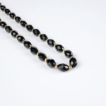 Obsidyen Doğal Taş Kesimli Arpa Dizi (6x8mm) - Görsel 4