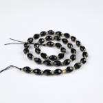 Obsidyen Doğal Taş Kesimli Arpa Dizi (6x8mm) - Görsel 3