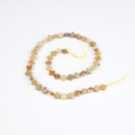 Odun Jasper Doğal Taş Dizi (8mm Yassı Yonca Kesim) - Görsel 4