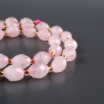 Pembe Kuvars Doğal Taş Kesimli Arpa Dizi (6x8mm) - Görsel 3