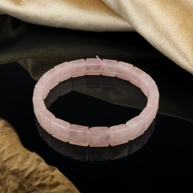 Pembe kuvars doğal taş Rolex bileklik – sevgi ve şefkat enerjisinin taşı